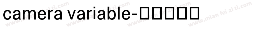 camera variable字体转换